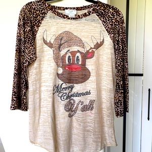 Christmas 3/4 Sleeve Top